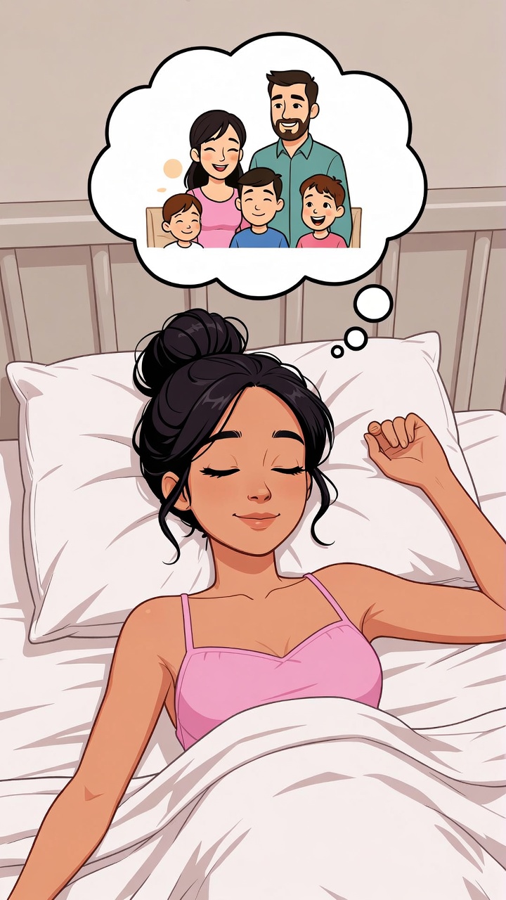 [Dibujo de mujer feliz y radiante recuperando su paz]