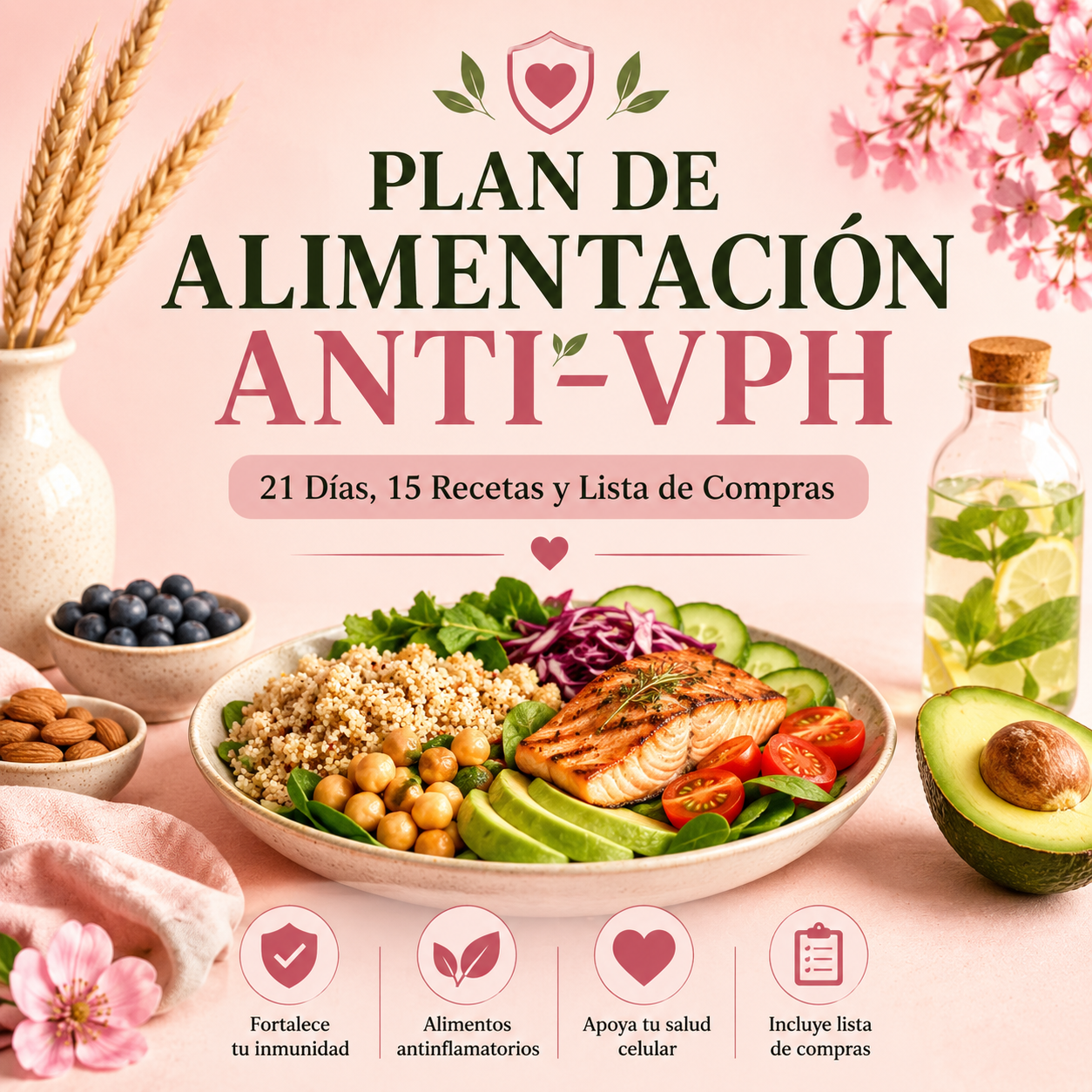 Portada del recetario de sanación inmune