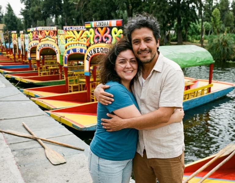 Sofía Peralta junto a Jorge, su esposo