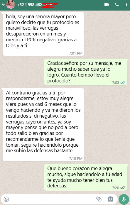 Mensaje compartido por una lectora
