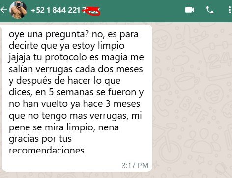Captura de WhatsApp: un lector comparte su experiencia con brotes recurrentes